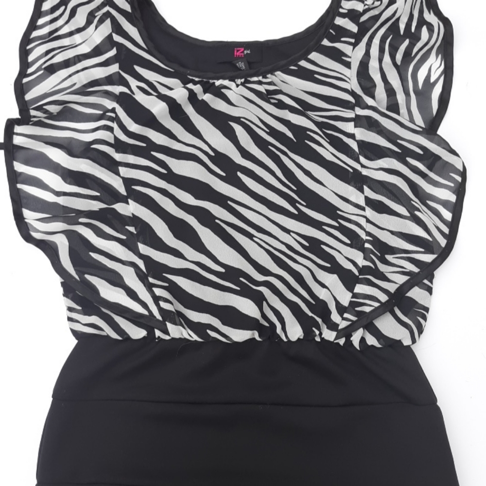 A black and white comfy dress